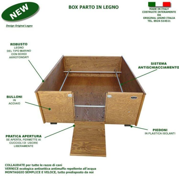 Box Parto in Legno Modello 4XL Esploso