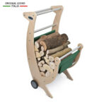 Carrello Portalegna in Legno Verde