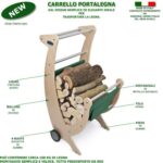 Carrello Portalegna in Legno Esploso